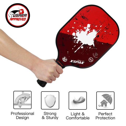 XS XSPAK Pickleball Paddles Sets, USAPA Graphite Face/Carbon Fiber and Polypr...