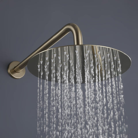 RBROHANT Gold Shower System Brass Shower Faucet Set, 10 Inch High Pressure Ro...