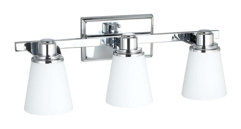 XiNBEi Lighting 3 Light Vanity Light, Modern Chrome Bathroom Wall Lights with...