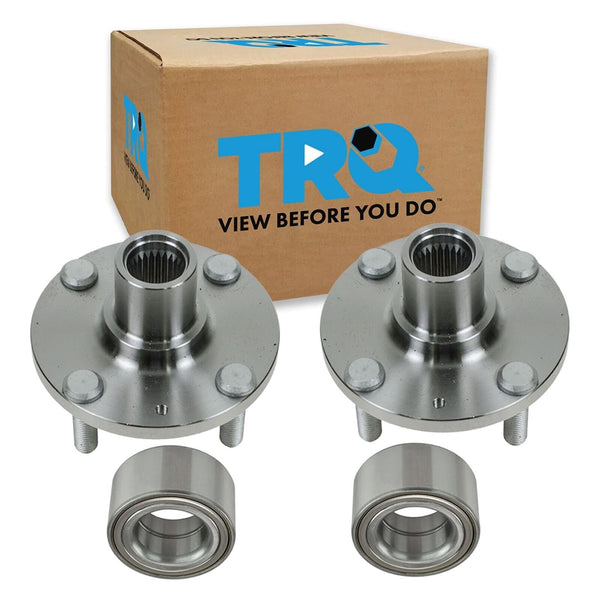 TRQ Front Wheel Hub Bearings Assembly Set Compatible with 2000-2011 Hyundai A...