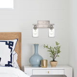 VINLUZ Modern Bathroom Vanity Light,2 Light Industrial Wall Sconces in Brushe...