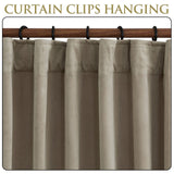 StangH Extra Wide Camel Beige Curtains for Living Room, Super Soft Velvet Roo...