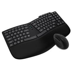 Ergonomic Wireless Keyboard Mouse Combo, Bluetooth/2.4G Split Design Keyboard...