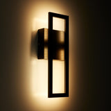 Globe Electric 51432 McKay LED Integrated Outdoor Indoor Wall Sconce, Black, ...