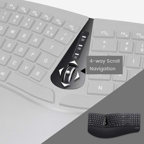 Perixx Periduo-605, Wireless Ergonomic Split Keyboard and Vertical Mouse Comb...