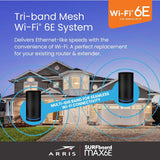 ARRIS Surfboard mAX 6E W161 Tri-Band Mesh Wi-Fi 6E System | AXE6600 Wi-Fi Spe...