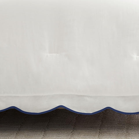Lush Decor Coastal Chic Scallop Edge Comforter Set Navy/White 3 Piece Set Kin...