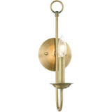 Livex Lighting 42681-01 1 Light Antique Brass Wall Sconce 5"W x 16"H