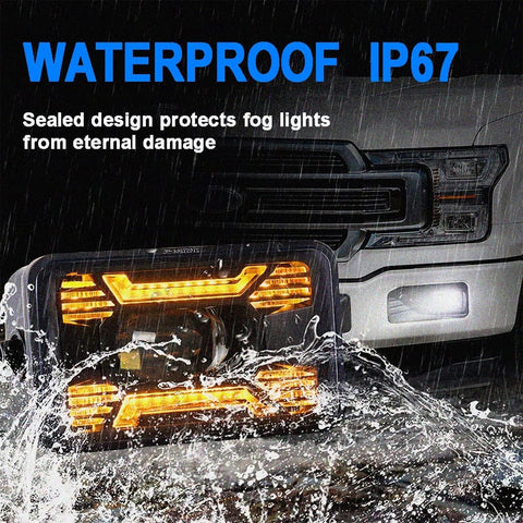 Compatible with Ford F-150 2015-20120/Super Duty 2017-2018 LED Fog Lights Bum...