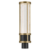 Kichler Camillo LED Textured Black with Natural Brass Modern Outdoor Post Lig...