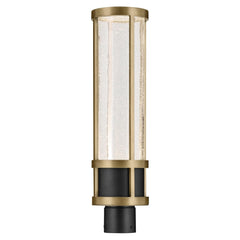 Kichler Camillo LED Textured Black with Natural Brass Modern Outdoor Post Lig...