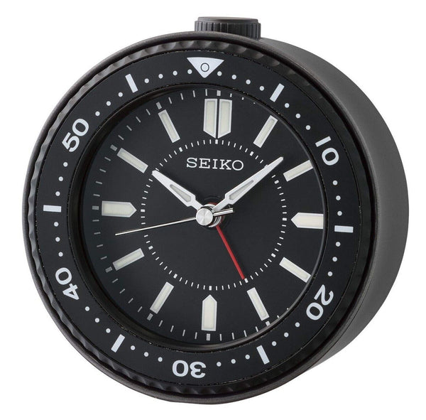 Seiko Mai Bedroom Alarm Clock, Black