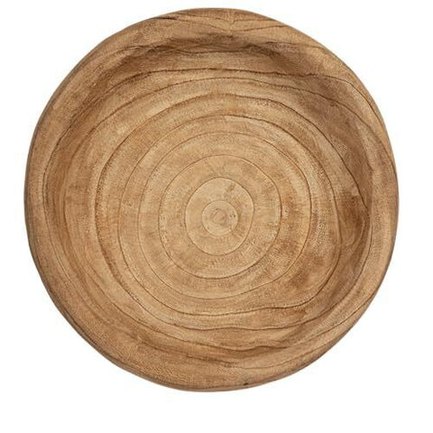 Creative Co-Op Decorative Paulownia Wood Bowl Natural