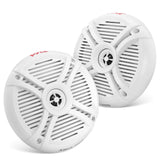 Pyle 7.7" Dual Marine Speakers - 2 Way Full Range Stereo Sound Reproduction, ...