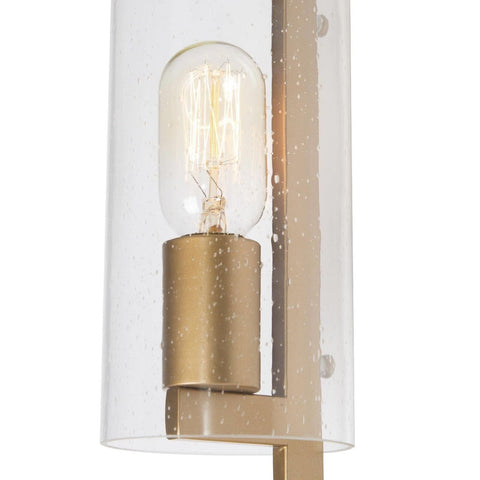 Uolfin Gold Sconce, Modern Wall Mount Sconce Lighting with Seeded Glass Shade...