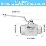 1" High Pressure Hydraulic Ball Valve Pressure Washer Ball Valve 4500 Psi 1 I...