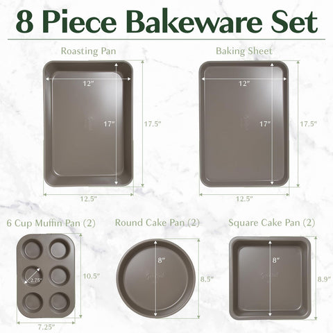 Goodful All-In-One Nonstick Bakeware Set, Stackable and Space Saving Design i...