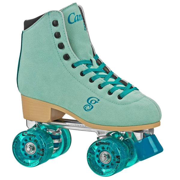 Candi GRL Carlin Quad Freestyle Artistic Roller Skates Green/Blue 7