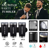 Groomsmen 8 Pcs Tumblers Gifts Bachelor Party Favors 20oz Stainless Steel Ins...