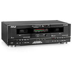 PyleUsa Dual Cassette Deck | Music Recording Device with RCA Cables | Removab...