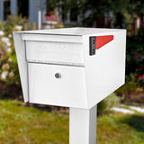 Mail Boss 7131, Alpine White Surface Mount Post