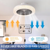 RGB Ceiling Fan Light, 19.09-Inch, Dimmable LED Color Changing Ceiling Fan Li...