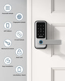 Keyless Entry Door Lock with Handle,Zomnua Fingerprint Lever Keypad Door Lock...