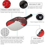 XS XSPAK Pickleball Paddles Sets, USAPA Graphite Face/Carbon Fiber and Polypr...