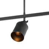 LALUZ Industrial Complete Track Lighting Kits with Straight Bar Metal Shade, ...