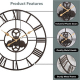 FirsTime & Co. Dark Brown Rutherford Gears Wall Clock for Home Office, School...