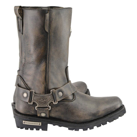 Milwaukee Leather MBL9361 Women's Distressed Brown 11-inch Classic Harness Sq...