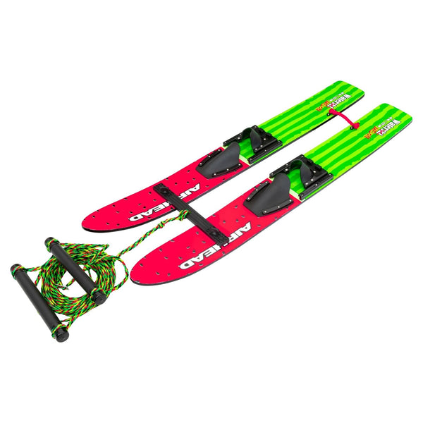 AIRHEAD Watermelon 47" Combo Water Skis with Removable Training bar with Doub...