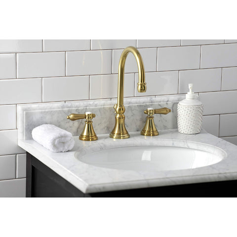 Kingston Brass KS2987BAL Heirloom Widespread Bathroom Faucet, 13.63 x 6.31 x ...