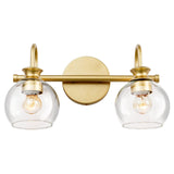 Bathroom Vanity Light Fixtures, 15 inch 2-Light Globe Bathroom Light Fixtures...