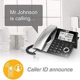 AT&T CL84107 DECT 6.0 Expandable Corded/Cordless Phone with 1 Handset, Black