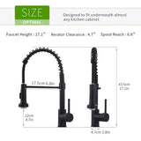 GIMILI Black Kitchen Faucet with Sprayer Modern Single Handle Pull Down Spray...