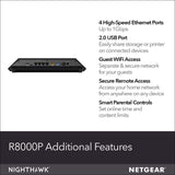 NETGEAR Nighthawk X6S Smart Wi-Fi Router (R8000P) - AC4000 Tri-band Wireless ...