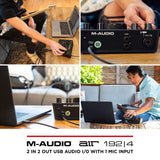 M-Audio AIR 192x4 USB C Audio Interface for Recording, Podcasting, Streaming ...