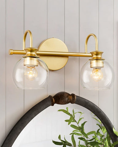Bathroom Vanity Light Fixtures, 15 inch 2-Light Globe Bathroom Light Fixtures...