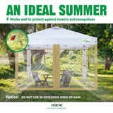 Gazebo Universal Replacement Mosquito Netting,10' x 10' Outdoor Mesh Netting ...